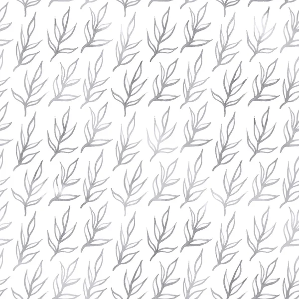 塗装水彩画の枝とのシームレスなパターン — ストックベクタ