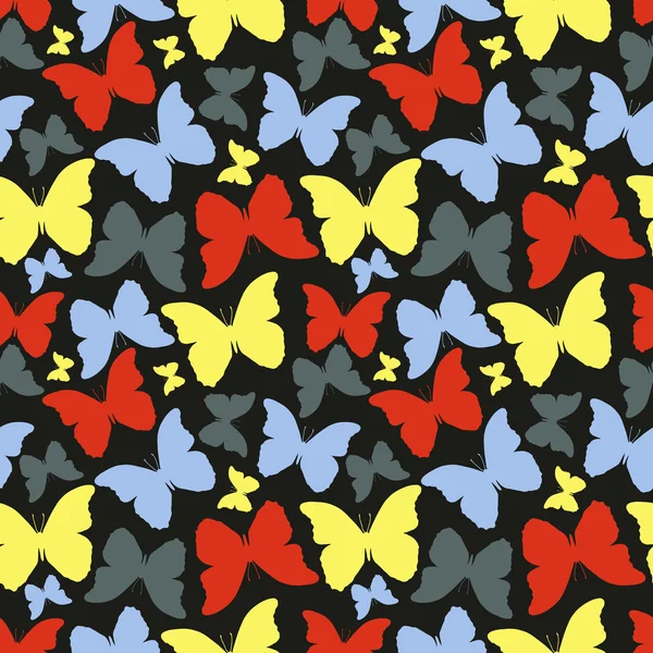 Seamless pattern with colorful butterflies. Vintage style — Stock Photo, Image