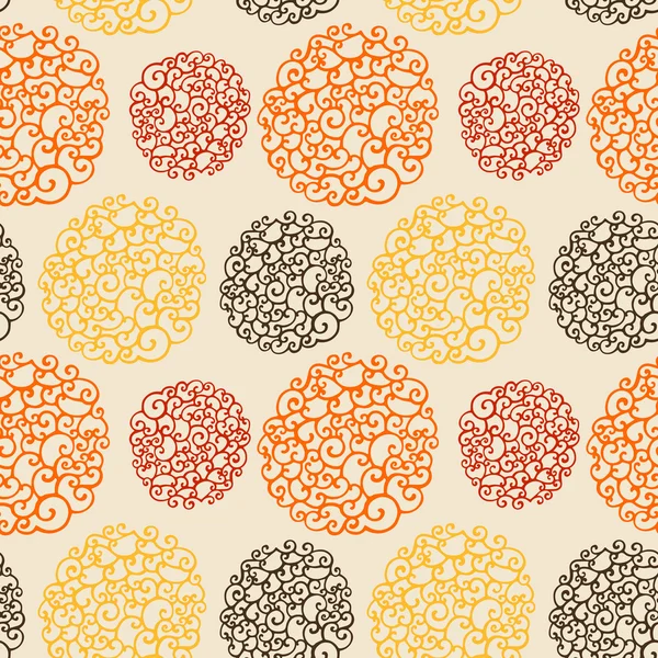 Seamless pattern with decorative curls. Doodle ornament. Endless — Stock Photo, Image