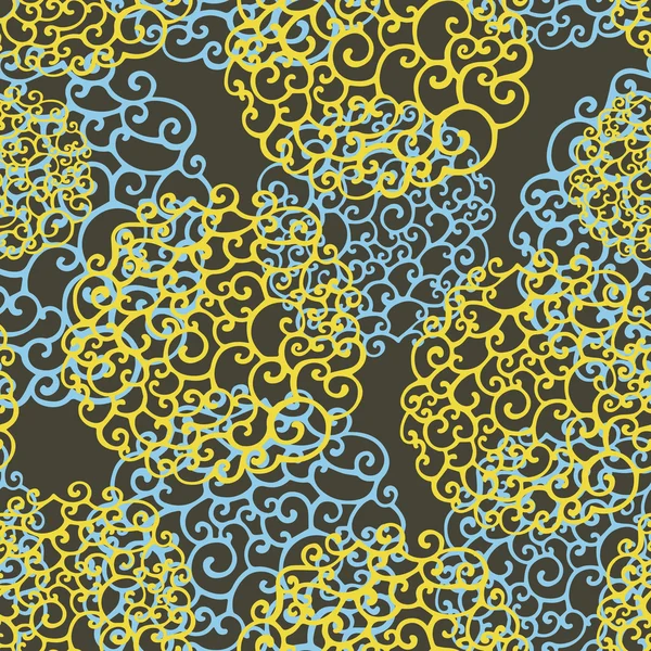 Seamless pattern with decorative curls. Doodle ornament. Endless — Stock Photo, Image
