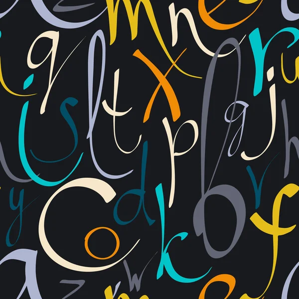 Naadloze patroon met decoratieve letters — Stockvector