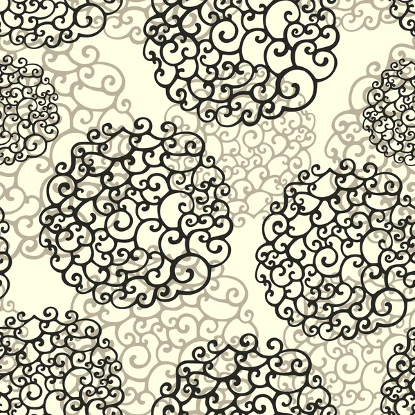 Nahtloses Muster mit dekorativem Wirbelornament — Stockvektor