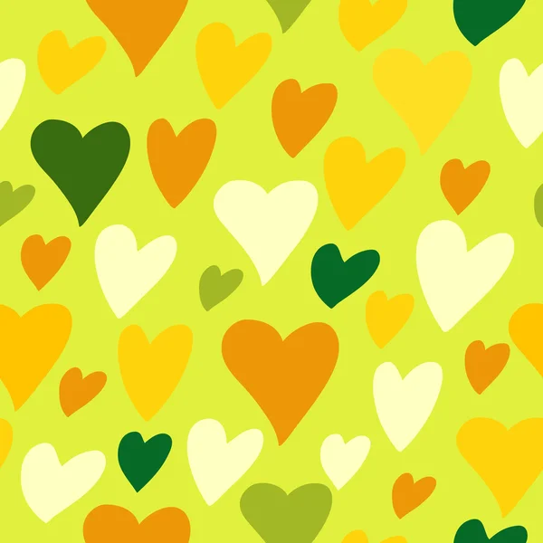 Naadloos patroon met kleurrijke harten — Stockvector