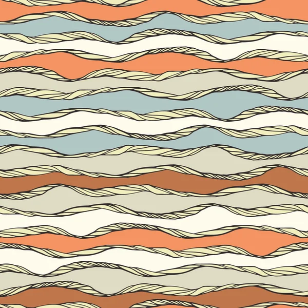Naadloze patroon met abstracte golvende ornament — Stockvector
