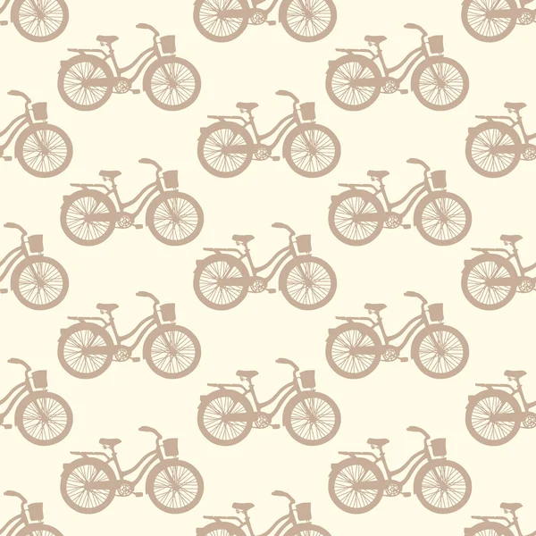 Patrón sin costuras con coloridas bicicletas vintage — Vector de stock