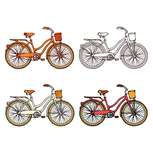 Vektor-Illustration von Fahrrädern — Stockvektor