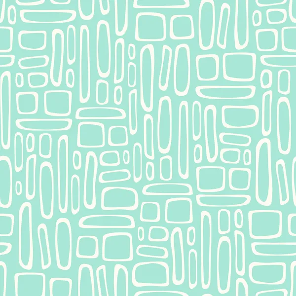 Naadloze patroon met abstracte doodle vierkante textuur — Stockvector