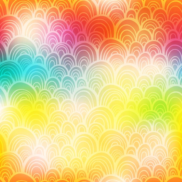 Abstrakt, fargerik bakgrunn med regnbuens ornamentale bakgrunn med målestokk – stockvektor