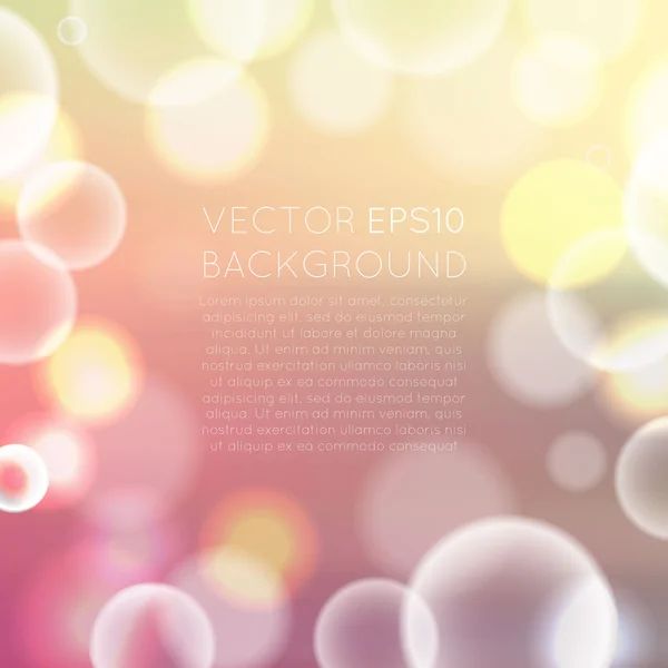 Vector kleurrijke bokeh abstracte achtergrond — Stockvector