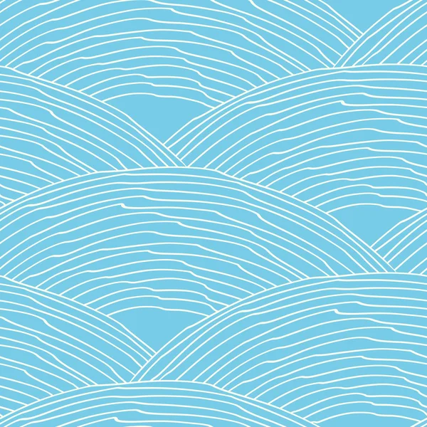 Naadloze patroon met abstracte doodle golvende schaal textuur — Stockvector