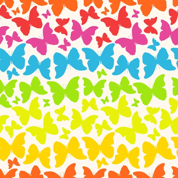 Patrón sin costuras con mariposas — Vector de stock