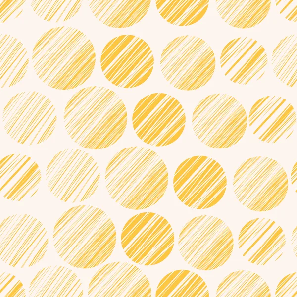 Seamless pattern with hand drawn polka dot ornament. Abstract ba — Stock Vector