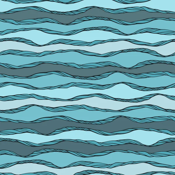 Seamless mönster med abstrakt vågor prydnad — Stock vektor