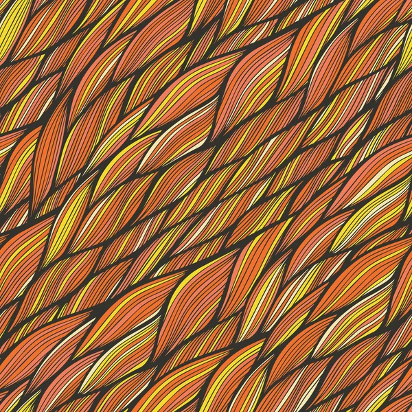Бесшовный рисунок с нарисованными вручную абстрактными волнами текстуры — стоковый вектор