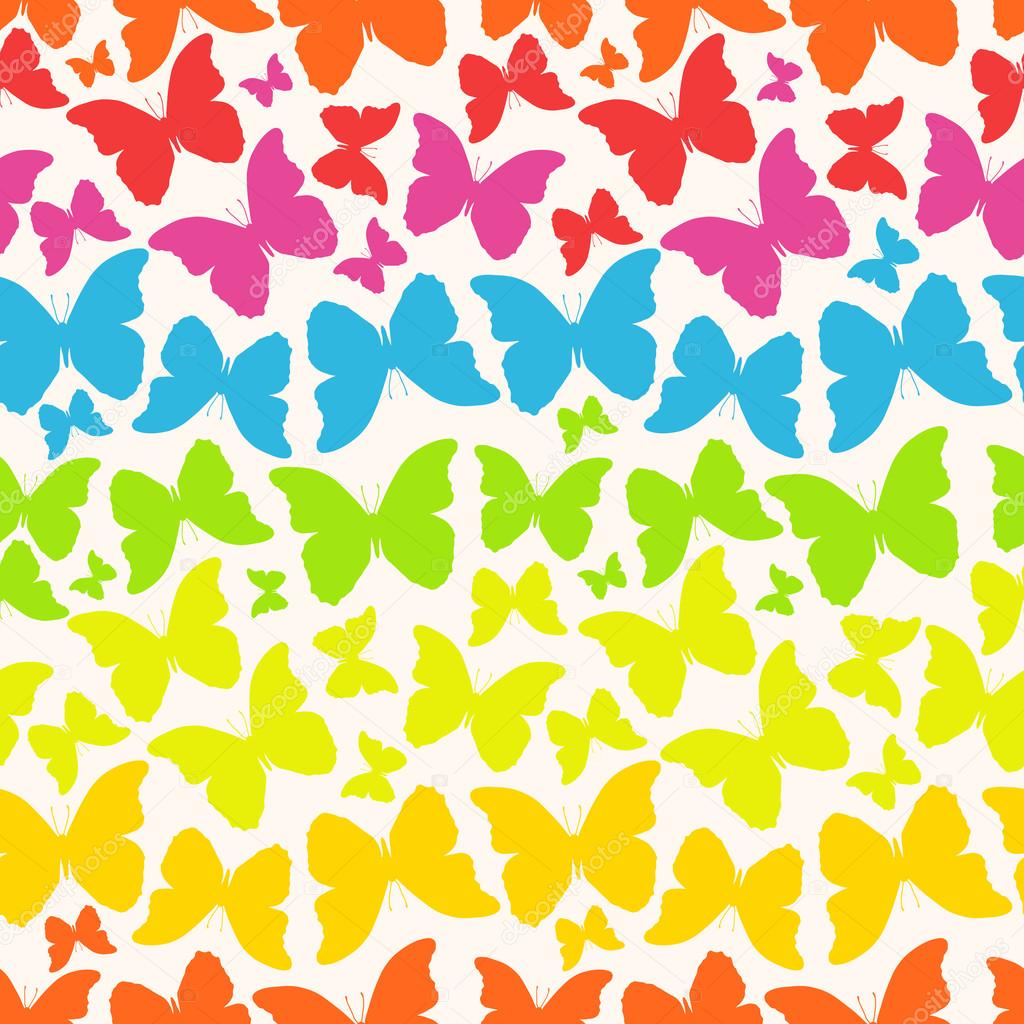 Seamless pattern with buttterflies Stock Vector by ©IreneArt 51627037