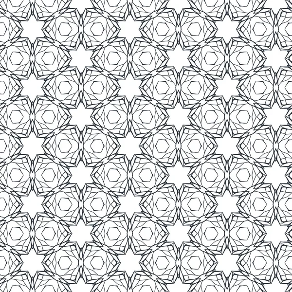 Patrón sin costuras con adorno de encaje de mosaico — Vector de stock