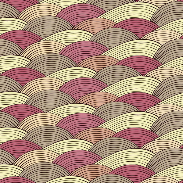 Soyut dalgalar dekoratif doku ile Seamless Modeli — Stok Vektör