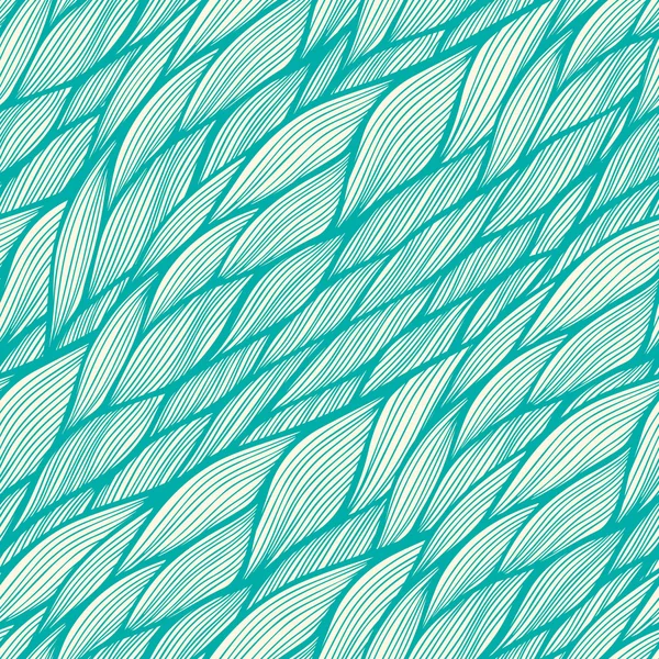 Patrón sin costura con textura de ondas abstractas dibujadas a mano — Vector de stock