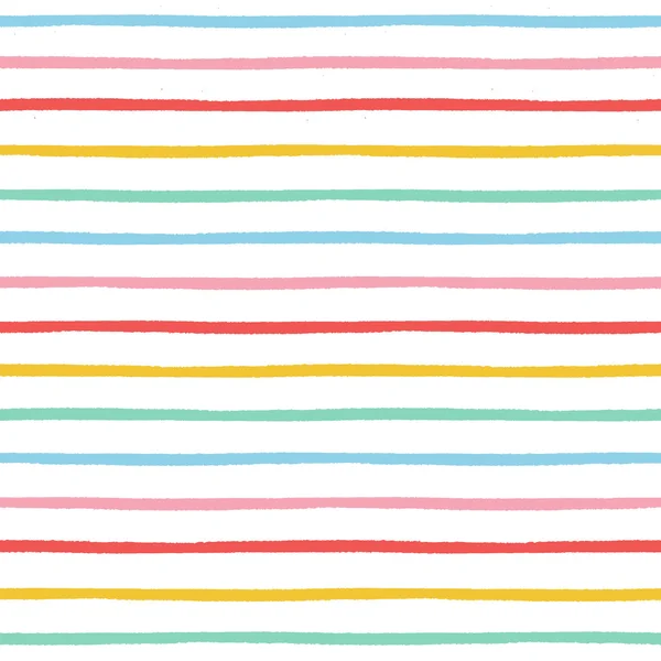 Hand painted brush strokes seamless pattern, striped background — Stock Vector