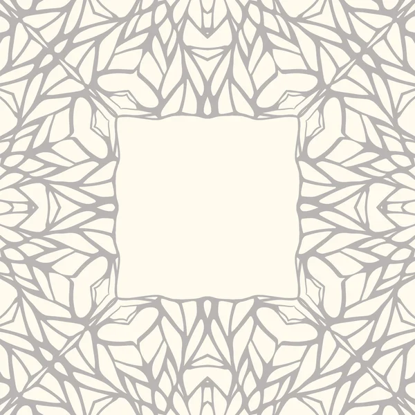 Mosaico marco ornamental cuadrado, fondo abstracto — Vector de stock