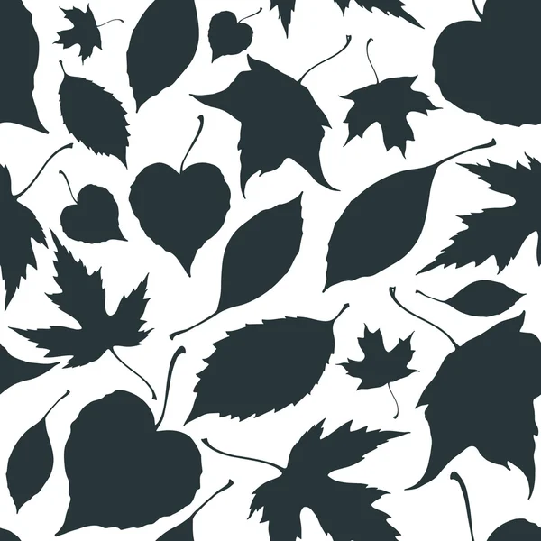 Seamless pattern with falling leaves. Autumn background — Stock Vector