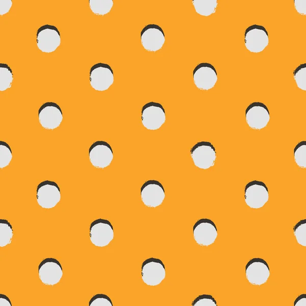 Polka dot kleurrijke geschilderd naadloze patroon — Stockvector