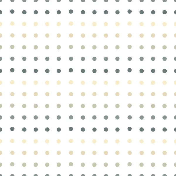 Painted polka dots seamless pattern — Stock Vector