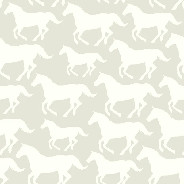 Seamless pattern with stylized horses — Stock Vector