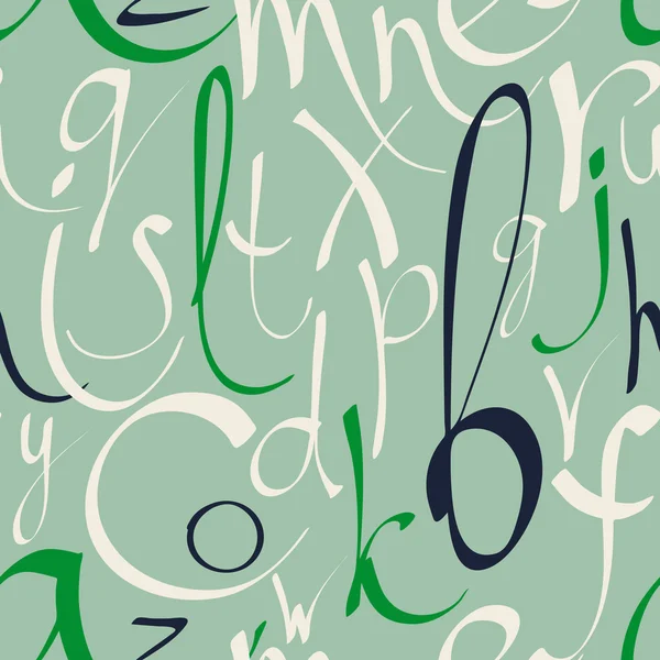 Бесшовный узор с нарисованным вручную алфавитом — стоковый вектор