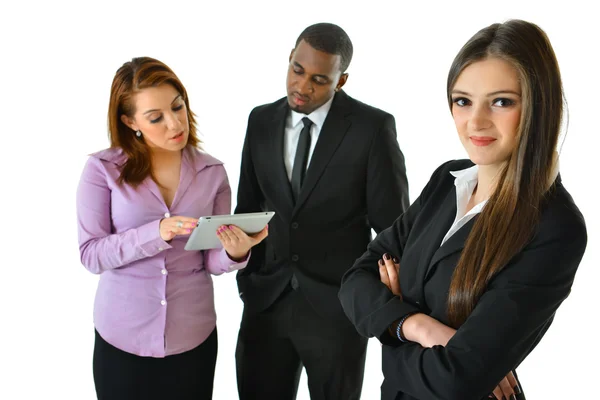Successful Business Woman and Her Team — Stock Photo, Image