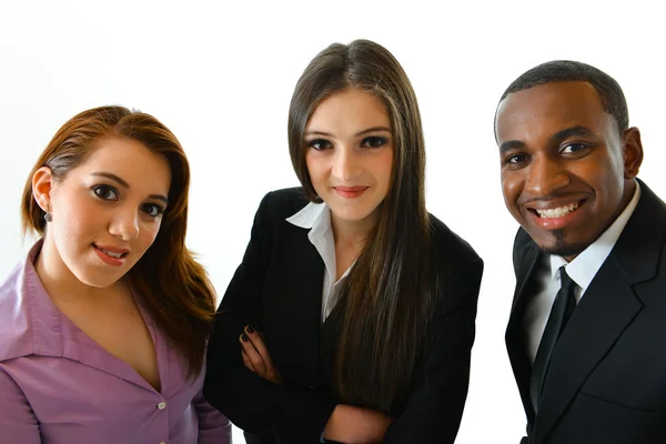 Close up of happy successful business team — Stock Photo, Image