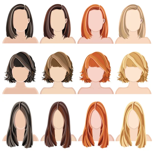 Hairstyles — Stock Vector