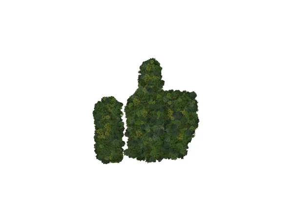 Symbol Made Forest Trees Environmental Ecology Sustainability Concepts — ストック写真
