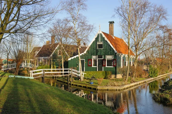 Eski Hollanda evi akşam ışık, Hollanda — Stok fotoğraf