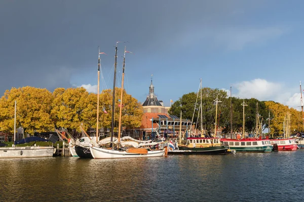 Enkhuizen North Holland Nederländerna Oktober 2021 Gyllene Höst Hamnen Staden — Stockfoto