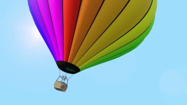 3D gökkuşağı hava balonu, animasyon