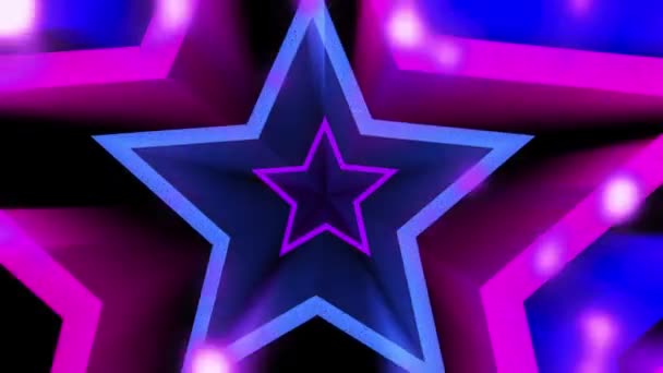 Estrellas púrpuras, fondo de movimiento, animación, bucle — Vídeo de stock