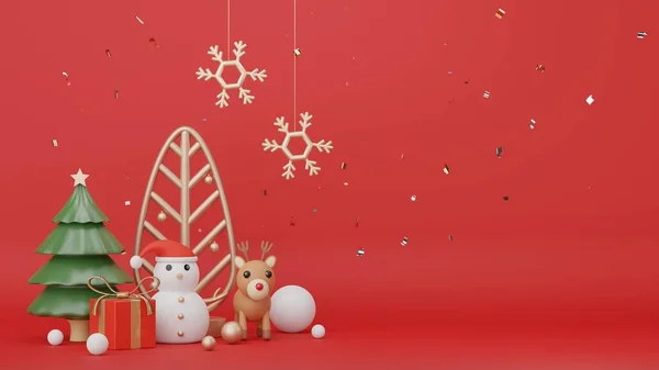 Display Podium Product Cosmetic Presentation Merry Christmas Happy New Year — Stock Photo, Image