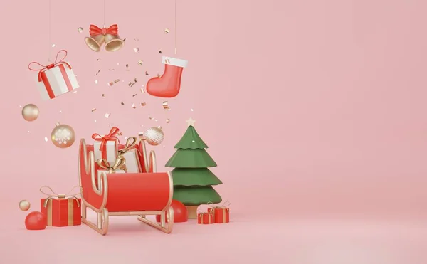 Display Scene Voor Product Cosmetische Presentatie Met Vrolijk Kerstfeest Gelukkig — Stockfoto