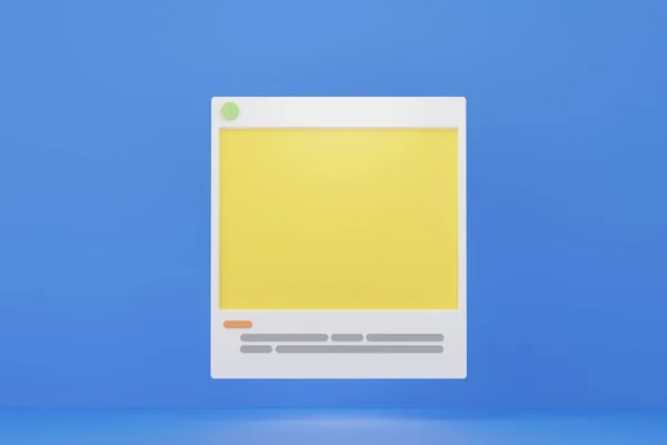 Render Minimal Blank Browser Social Platform Pastel Background — Stock Photo, Image