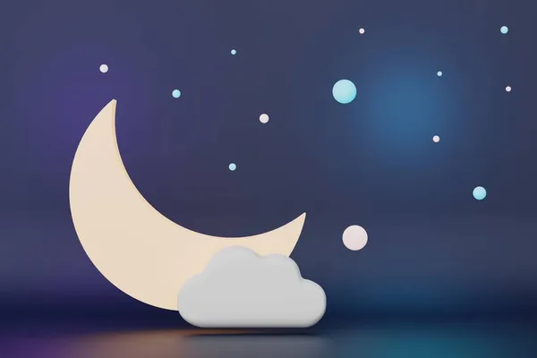 Karikatür Yıldızı Gece Gökyüzünde Gökyüzünde Pastel Arka Planda Izole Bir — Stok fotoğraf