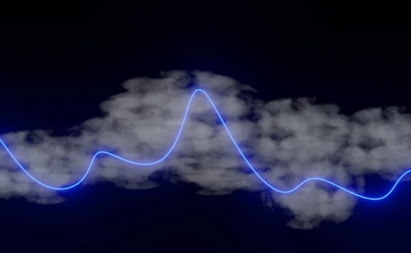 Рендеринг Неонового Света Rgb Фоне Темноты Абстрактные Лазерные Линии Показывают — стоковое фото