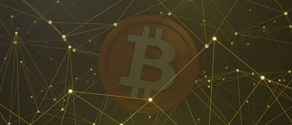 Kripto Para Birimi Bitcoin Teknoloji Ağı Neon Lazer Işığı Şifreli — Stok fotoğraf