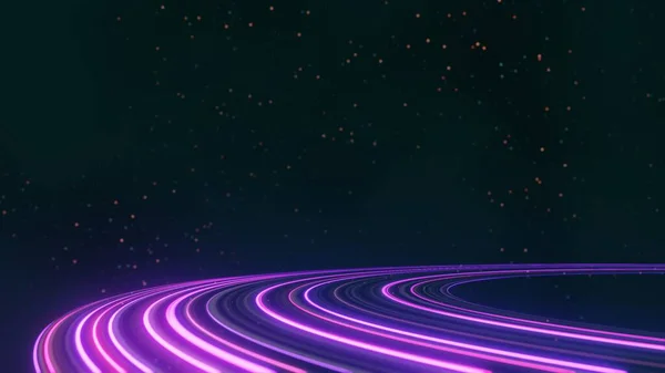 Візуалізація Спалаху Неону Світла Світиться Темній Сцені Швидкість Легкого Тунелю — стокове фото