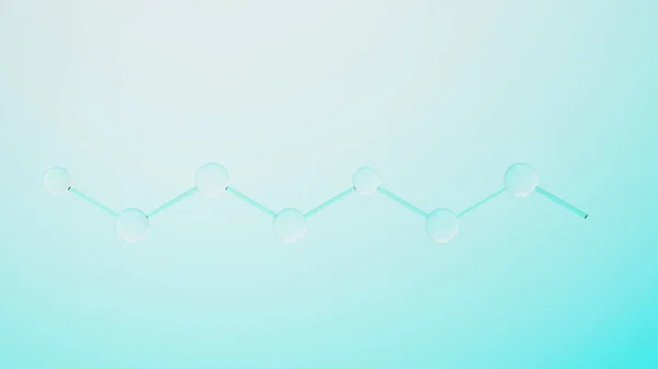 Återgivning Enkel Kemisk Bindning Sidoceller Eller Molekyler Associerade Atomerna Jonerna — Stockfoto