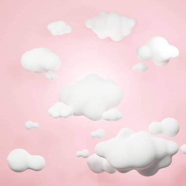 Model ve web afişi için temiz arkaplanda hava tahmini simgesinin 3D görüntülenmesi. Çizgi film arayüz tasarımı. minimal metaevren konsepti.