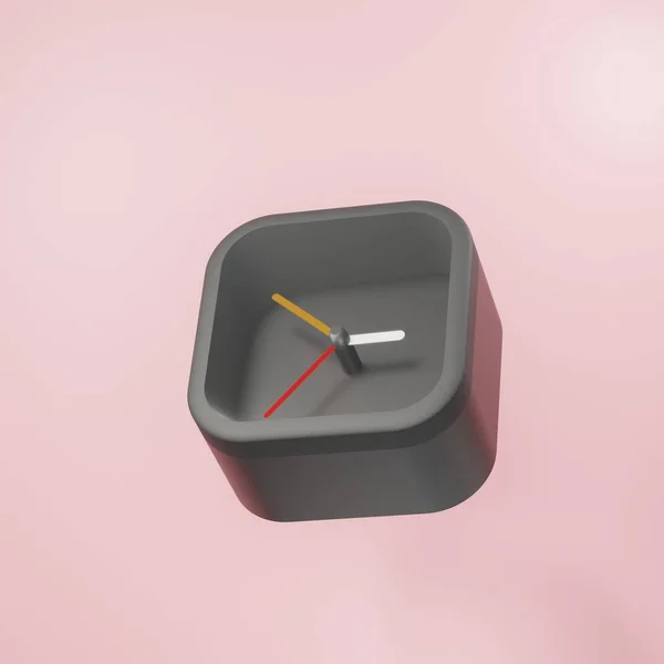 Modern Alarm Saat Simgesinin Modelleme Web Pankartı Için Temiz Arkaplanda — Stok fotoğraf