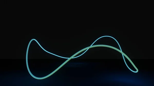 Darstellung Von Grellem Neon Und Leuchtendem Licht Dunkler Szene Geschwindigkeit — Stockfoto