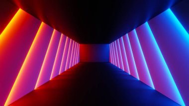 Karanlık sahnede parlayan üç boyutlu flaş ve ışık yansıması. Hız ışığı hareket çizgileri.