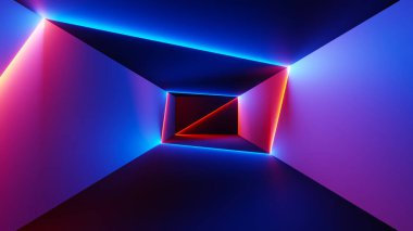 Karanlık sahnede parlayan üç boyutlu flaş ve ışık yansıması. Hız ışığı hareket çizgileri.